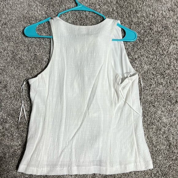 Thirty Thiry White Tie-Front Blouse - Picture 3 of 3